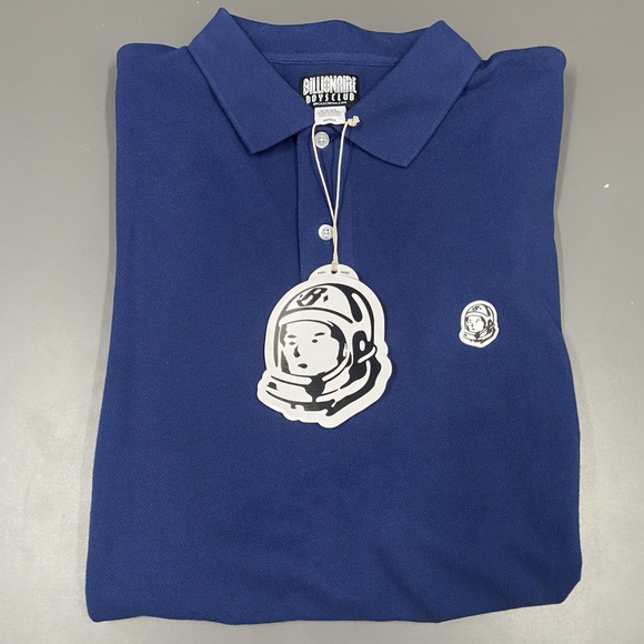 Billionaire Boys Club Helmet Logo Collared Polo Shirt Navy NWT Size 3XL - Picture 8 of 8